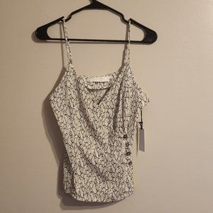 ASTR Abstract White & Black Blouse